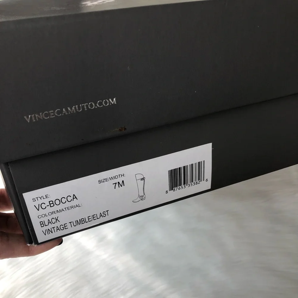 VINCE Camuto Black Booca Riding Boots Size 7